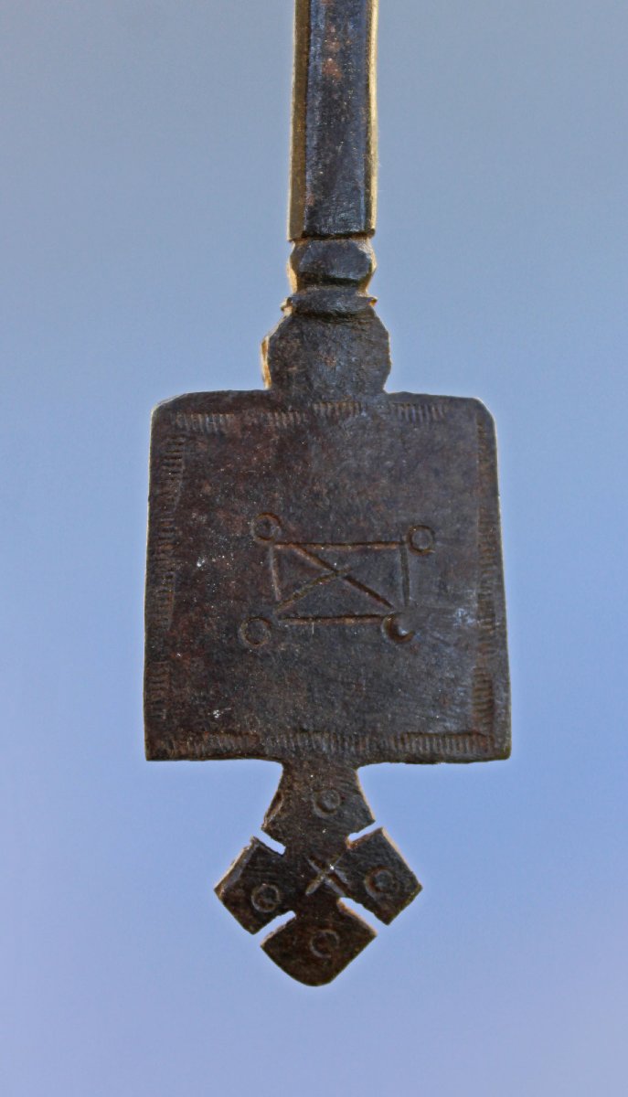 Croix De Main éthéoppienne Orthodoxe (yaegg Masqal) Antique En Fer-photo-4