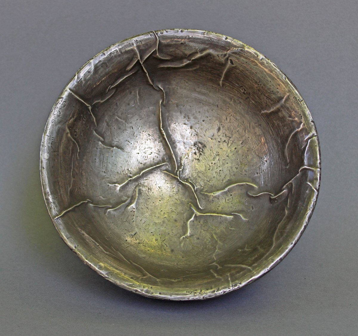 Antique Chinese Mongolian Tibetan Tea Bowl Solid Silver And Rhododendron Wood-photo-3