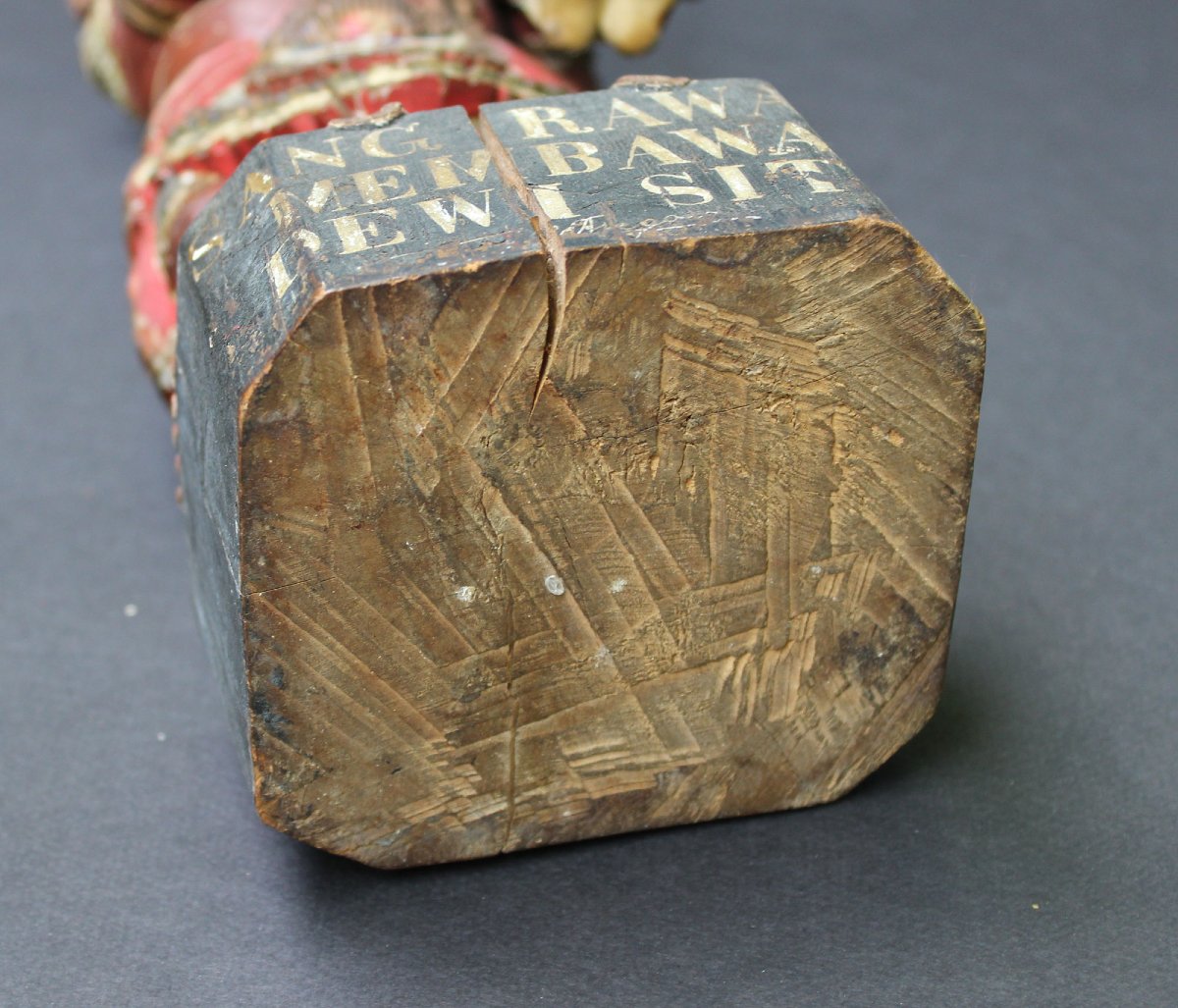 Rare Antique Balinese Wood Carving Ramayana Signed Ravana Kidnaps Sita Bali-photo-7