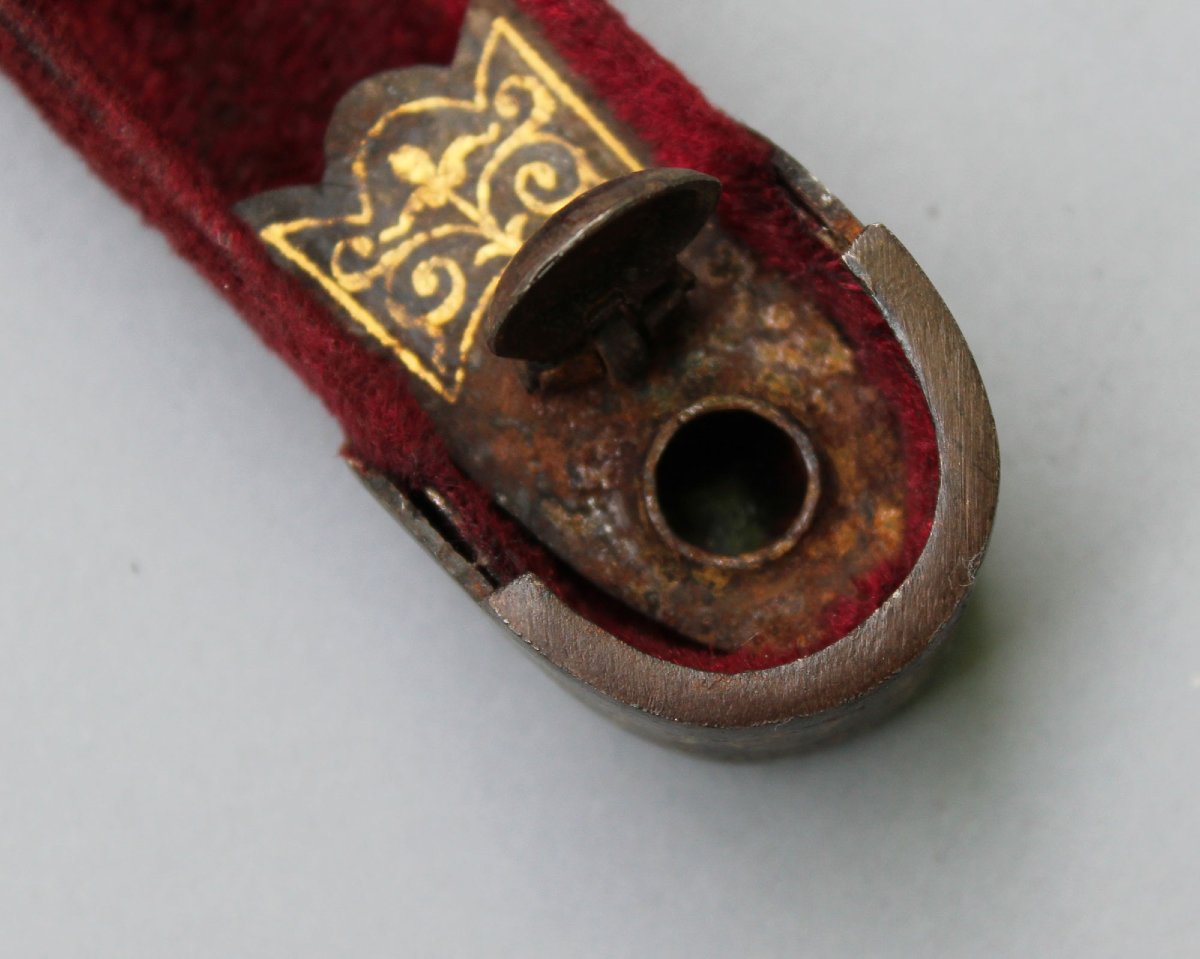  Porte-plume En Fer Doré Islamic Encrier Calligraphie-photo-4