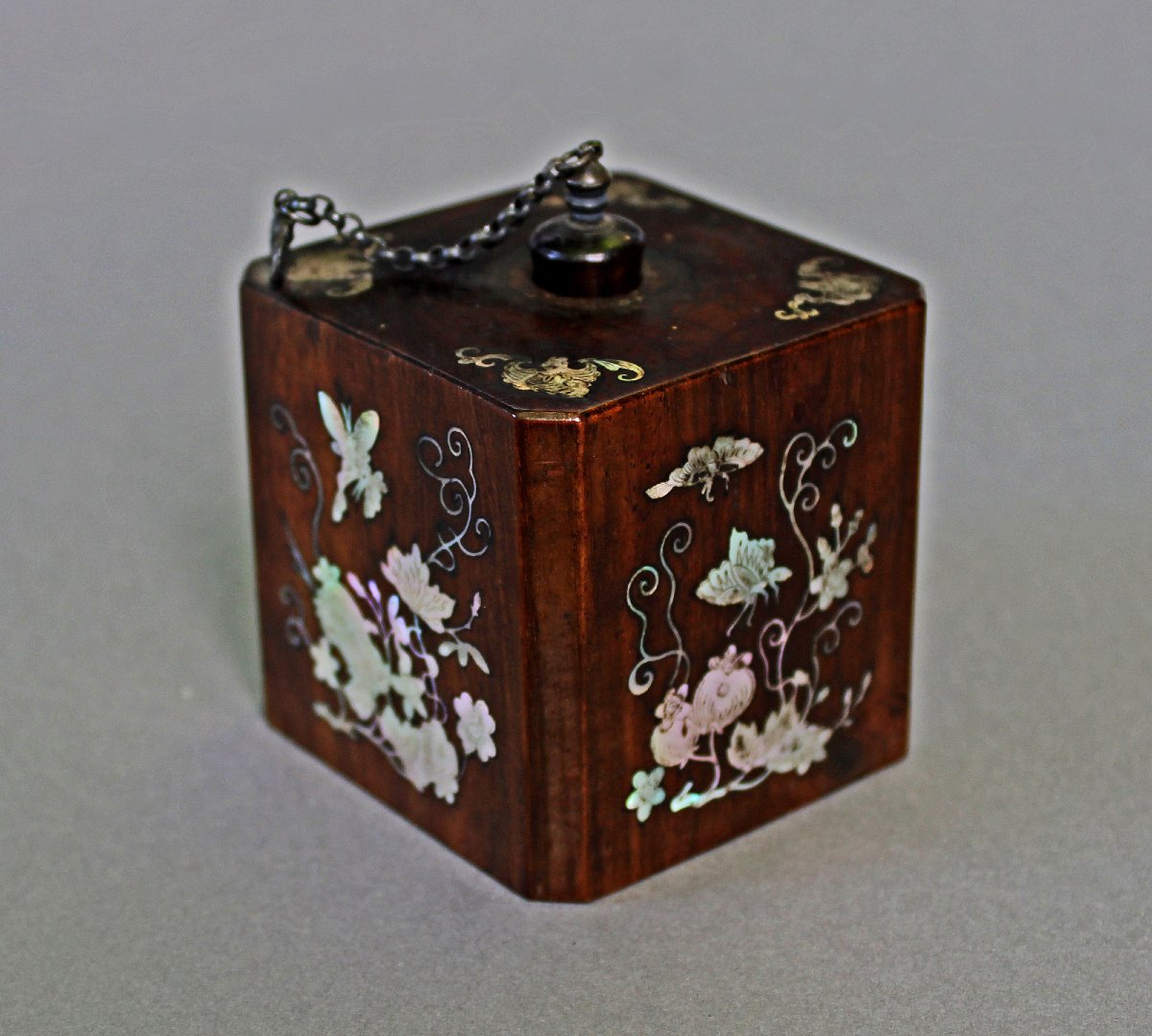 Rare Antique Vietnamese Inkwell Writing Set-photo-3