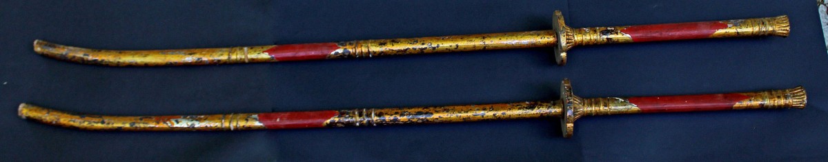 Ceremonial Gươm Truòng Vietnamese Double-handled Saber Sword Nguyen Dynasty Vietnam-photo-2