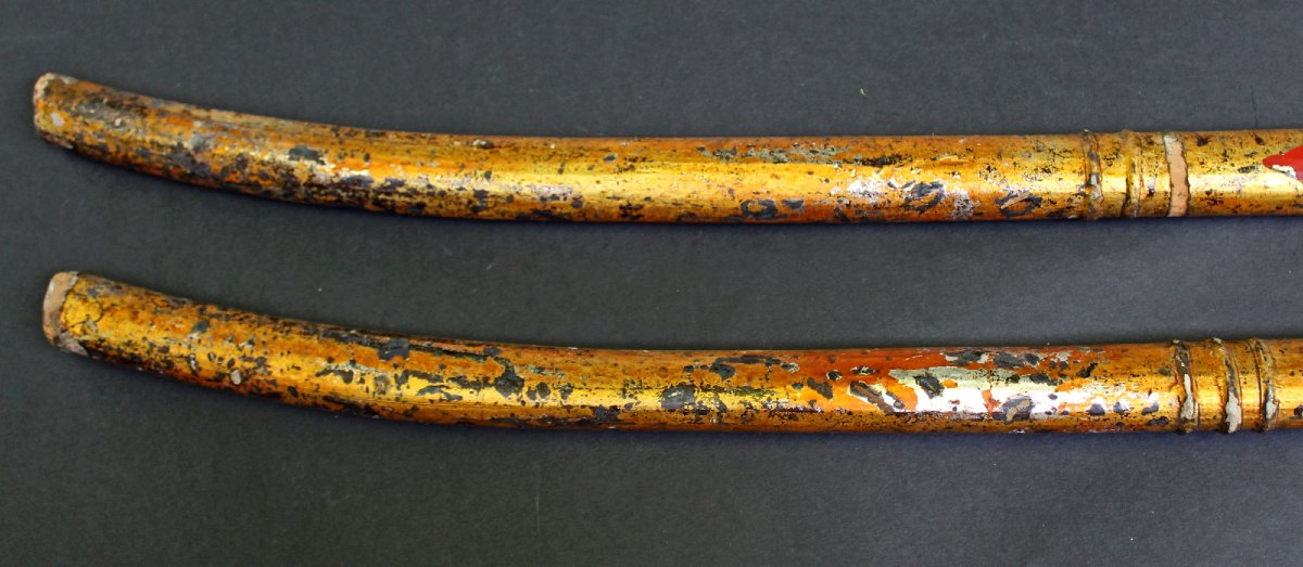 Ceremonial Gươm Truòng Vietnamese Double-handled Saber Sword Nguyen Dynasty Vietnam-photo-2