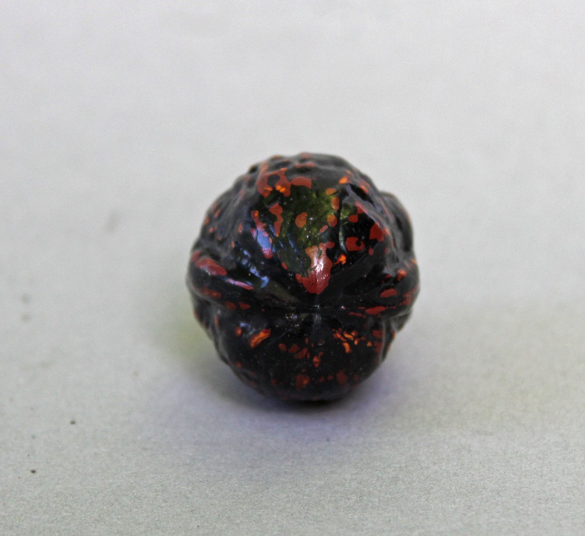 Antique Japanese Lacquer Netsuke Kurumi (walnut) -photo-4