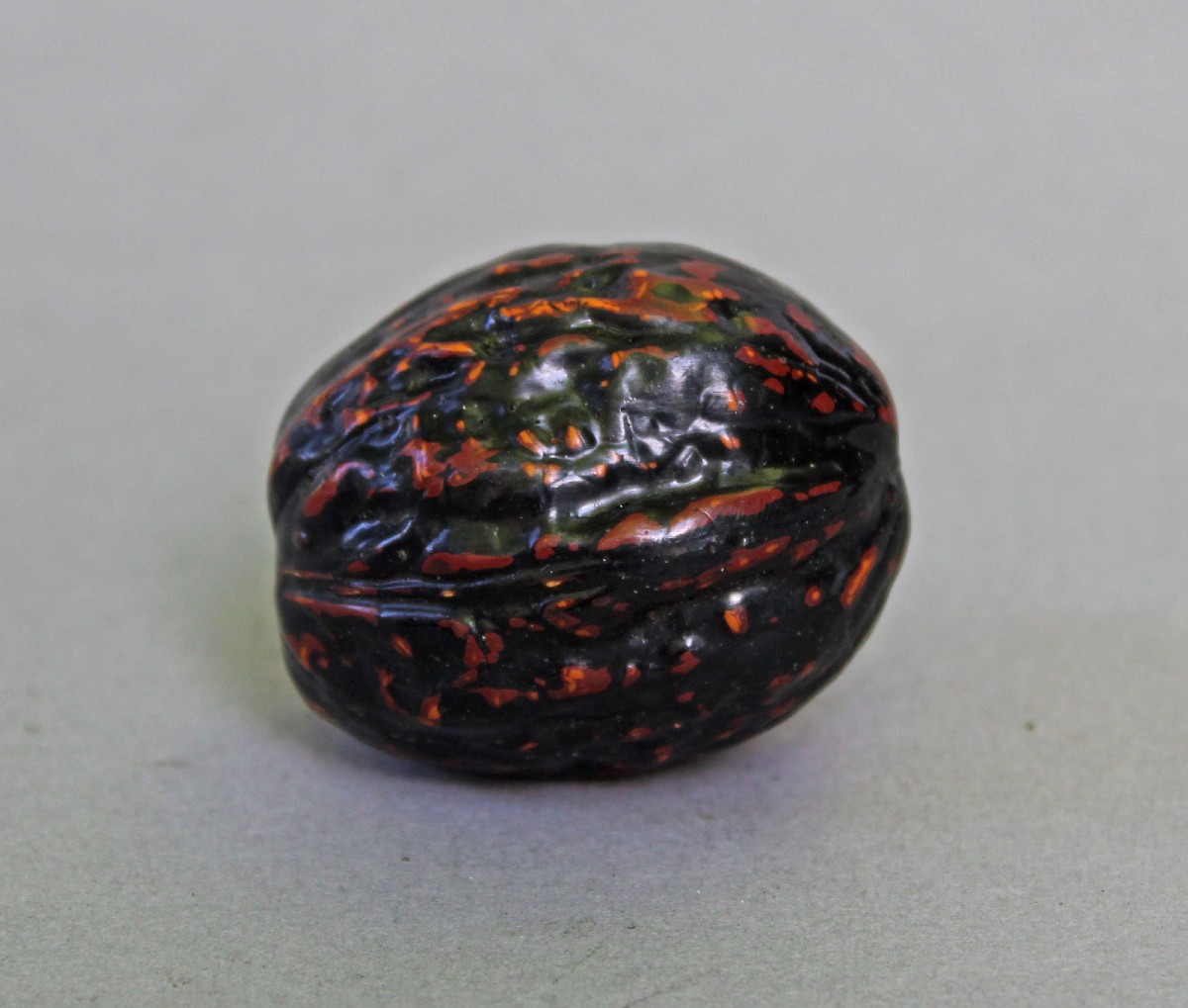 Antique Japanese Lacquer Netsuke Kurumi (walnut) 