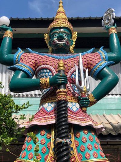 Ancient Thai Buddhist Bronze Diety Vessavana Thao Wetsuwan-photo-3