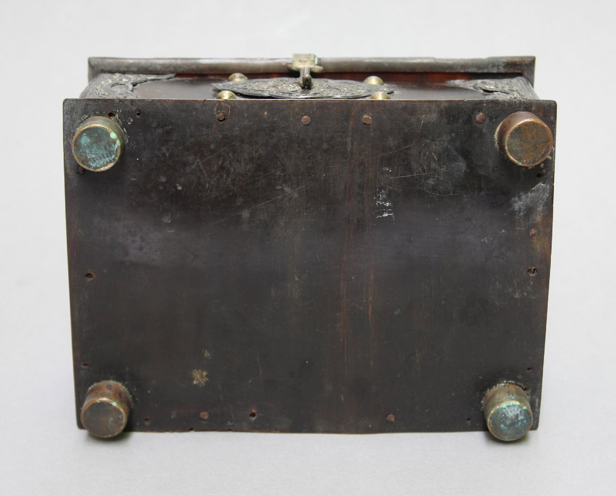 Dutch Colonial Sirih Betel Box In Horn And Silver Mount-photo-7