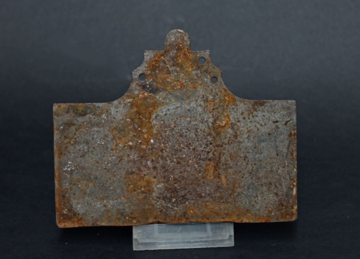 French Cast Iron Devotional Plaque, Dated 1516 – Possibly Linked To The Concordat Of Bologna-photo-3