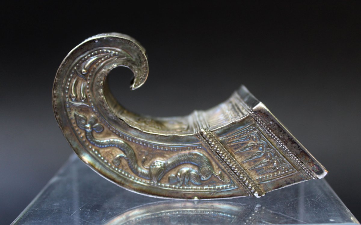 Vase à Bétel en Argent – Art Ethnographique Asie du Sud-Est, Tai Lu, Laos Thai-photo-3