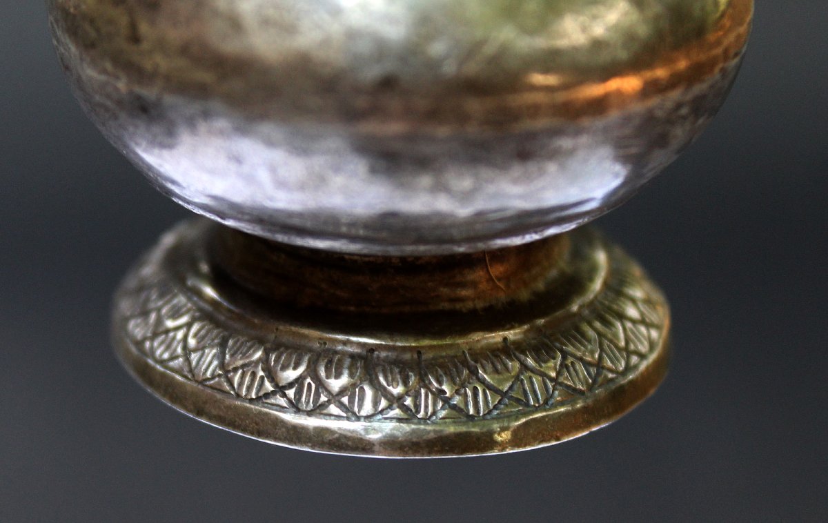 Antique Thai Silver Betel Lime Container – Siamese Craftsmanship-photo-1