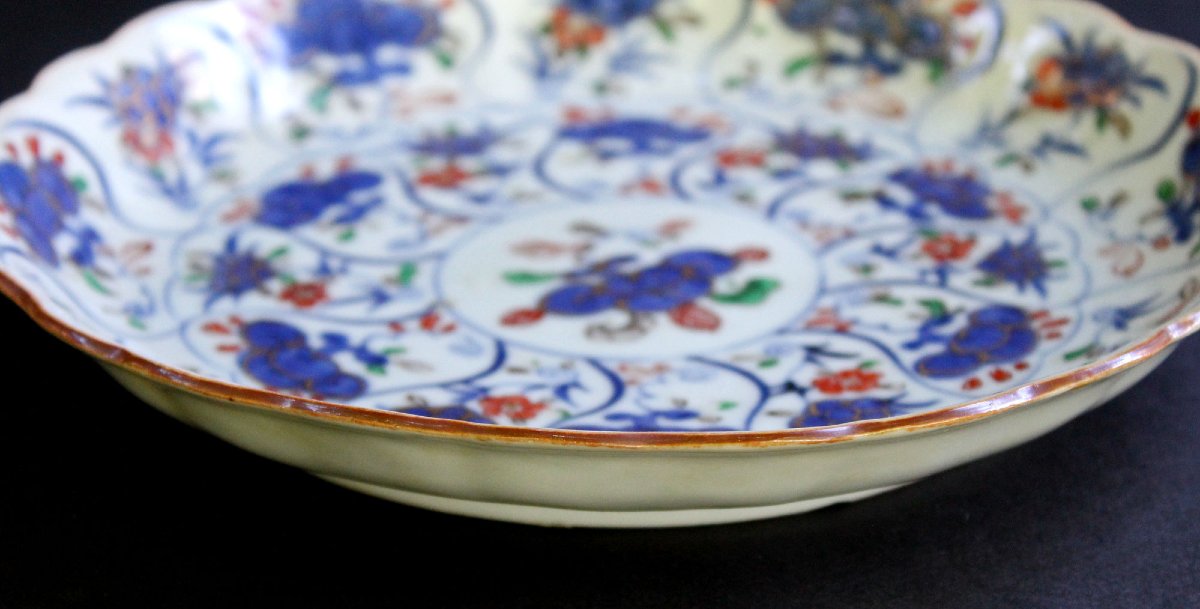 Antique Japanese Porcelain Dish From The Edo Period Arita / Imari Chinese Style-photo-2