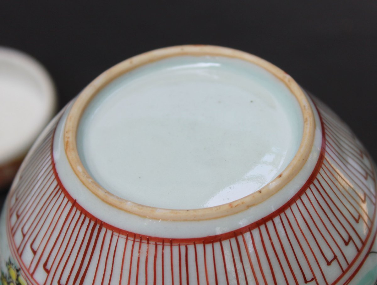 Pot à gingembre japonais Meiji en porcelaine, scènes d’estampes Hiroshige & Utamaro-photo-7