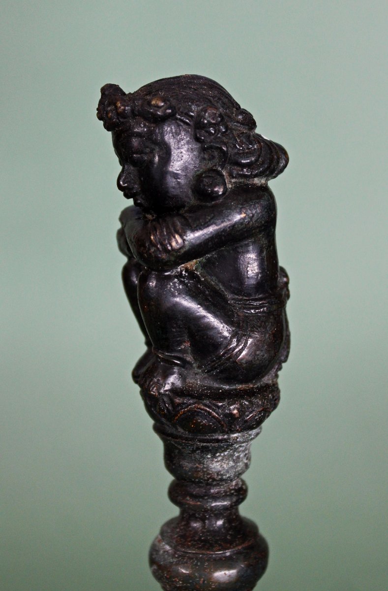 Cloche Rituelle Bouddhique en Bronze Khmer, Datée E.B. 2397 / A.D. 1854, Cambodge, XIXe siècle-photo-3