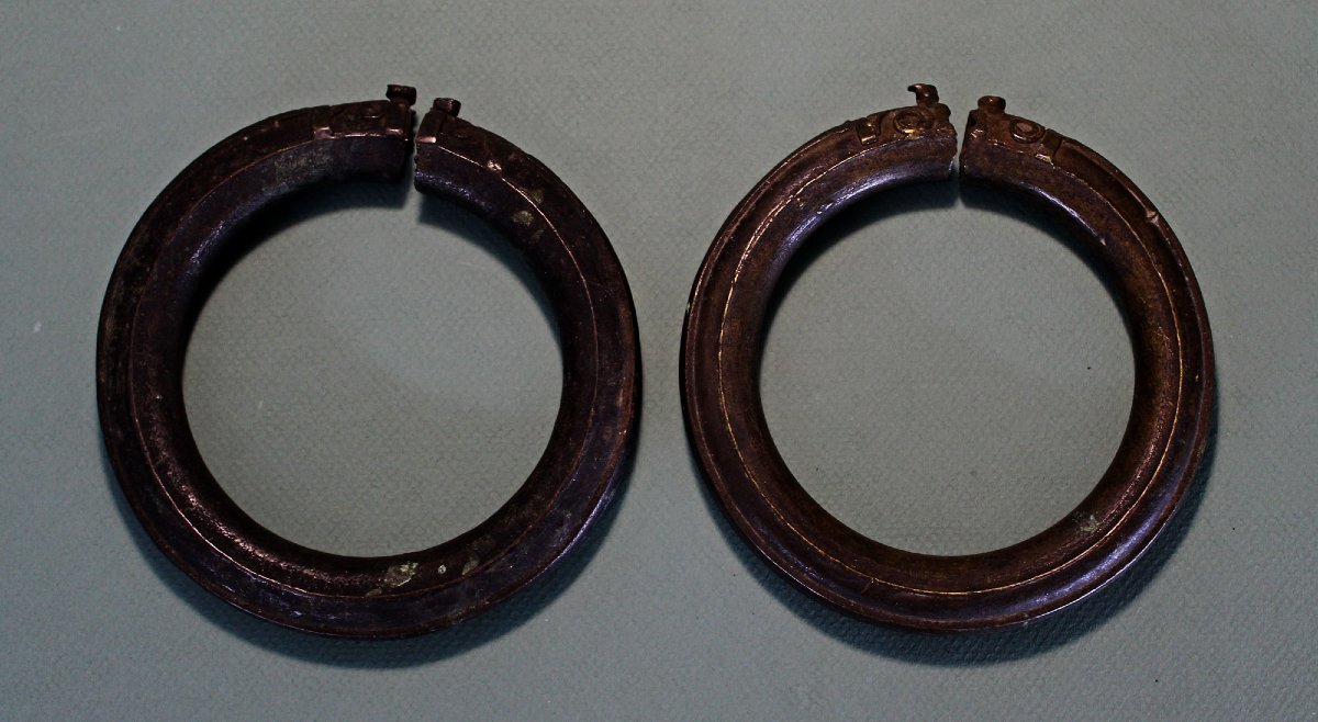 Paire d’Anklets Sonores Anciens en Bronze – Ban Chiang / Đông Sơn Thaïlande / Vietnam-photo-2