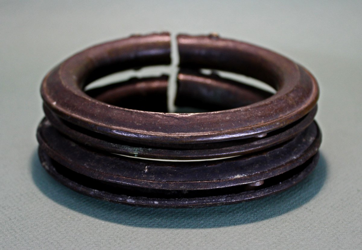 Paire d’Anklets Sonores Anciens en Bronze – Ban Chiang / Đông Sơn Thaïlande / Vietnam-photo-3