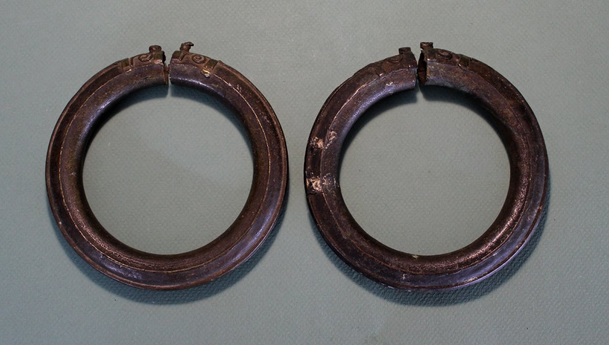 Paire d’Anklets Sonores Anciens en Bronze – Ban Chiang / Đông Sơn Thaïlande / Vietnam-photo-4