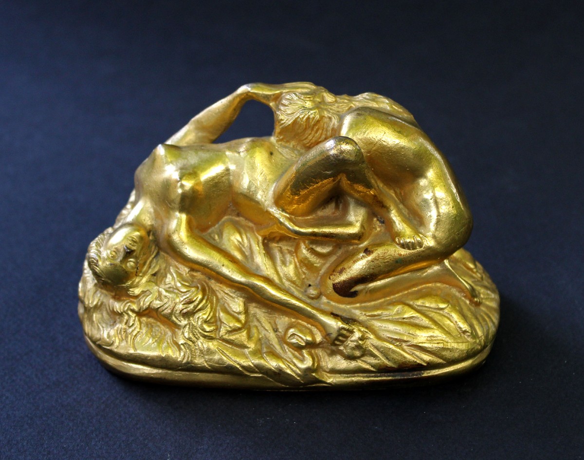 Bronze doré érotique – Groupe de deux amantes, fin XIXe siècle