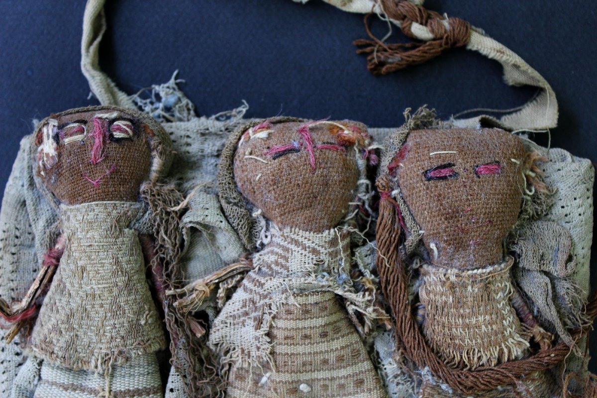 Chancay-style Textile Dolls Made From Ancient Andean Fragments – Peru,-photo-1