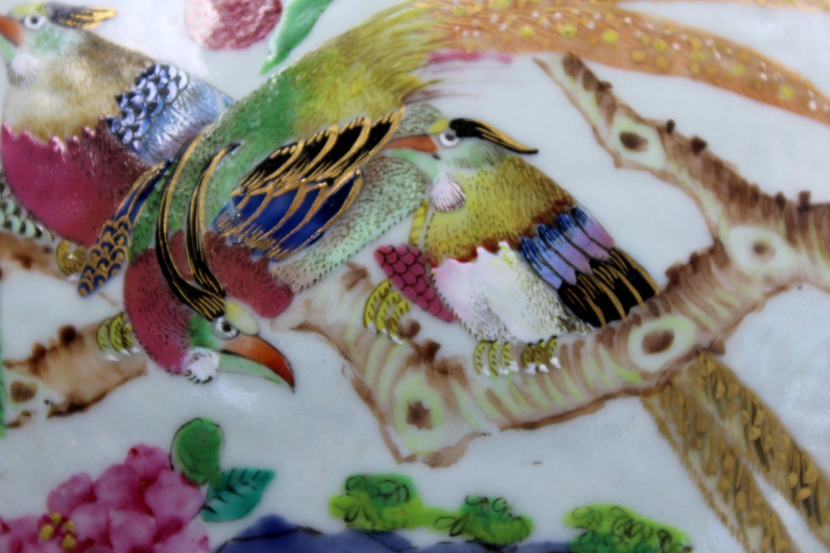 Antique Chinese Export Famille Rose Medallion Porcelain Covered Tureen, 19th Century-photo-6