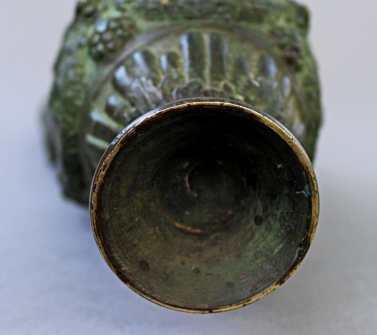 Oenochoé Italienne en Bronze de Style Étrusque à Anse en Forme de Panthère, XIXe Siècle-photo-4