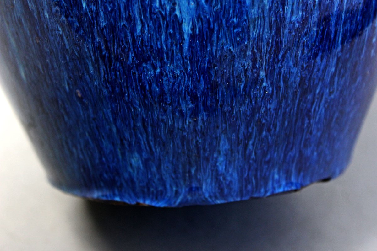 Antique Chinese Flambé-glazed Porcelain Vase, Jun Ware, C19th-photo-4