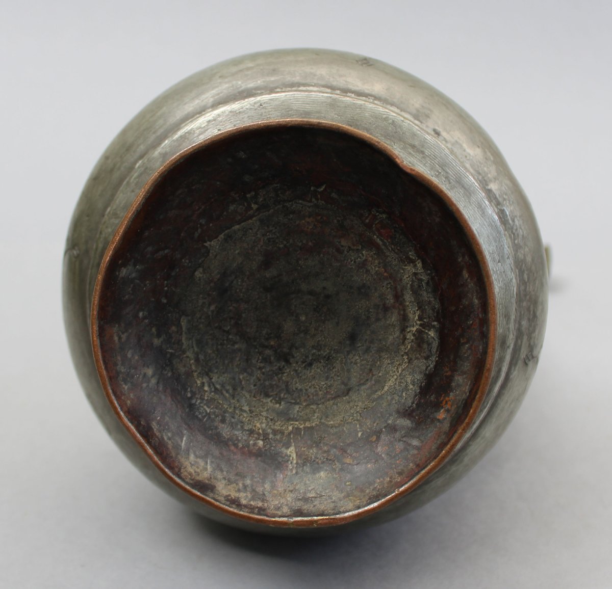 Antique Indian Deccan Tinned Copper Ewer (aftaba), 18th -19th Century Mughal-photo-5