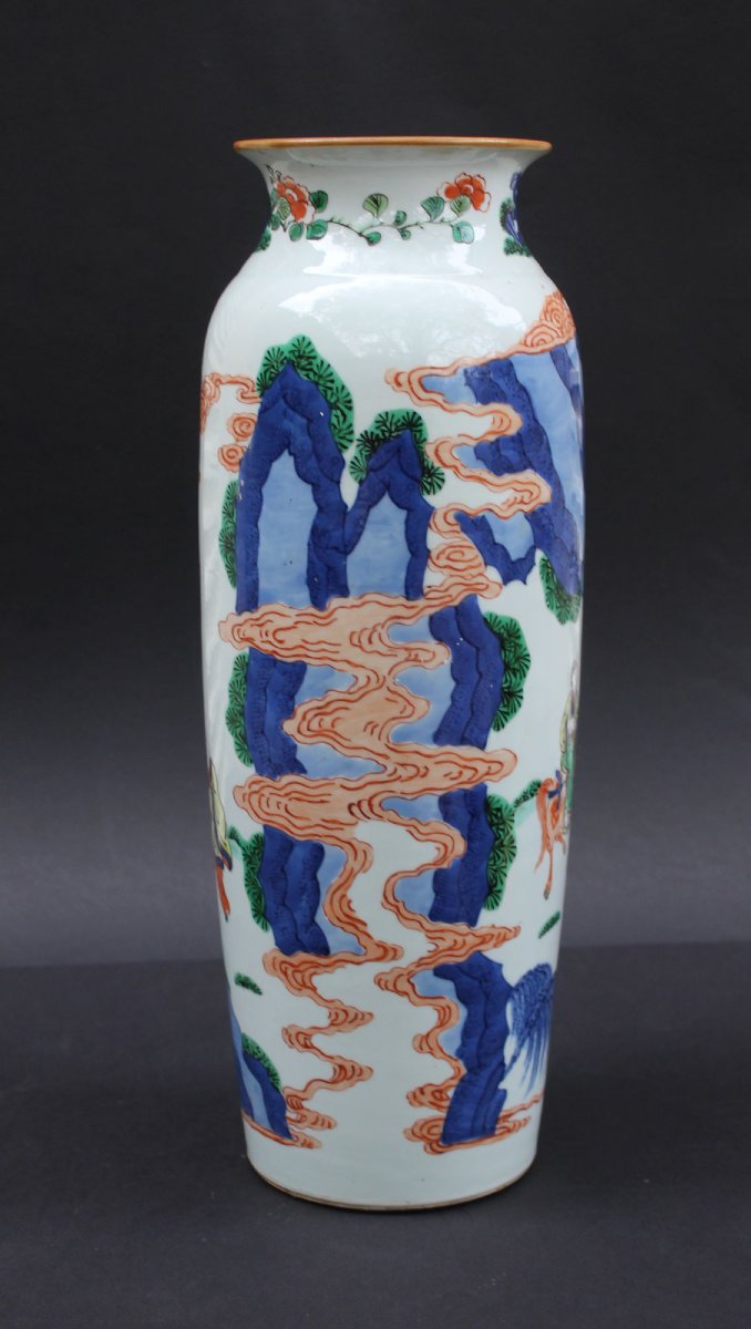 Grand Vase Ancien en Porcelaine Chinoise XIXe siècle-photo-4