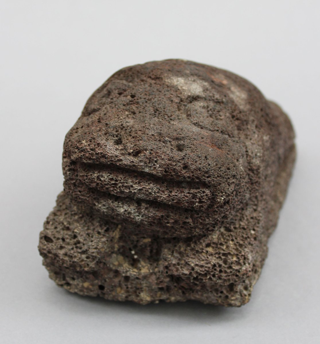 Sculpture Précolombienne en Pierre Volcanique en Forme de Grenouille, Mésoamérique, -photo-4