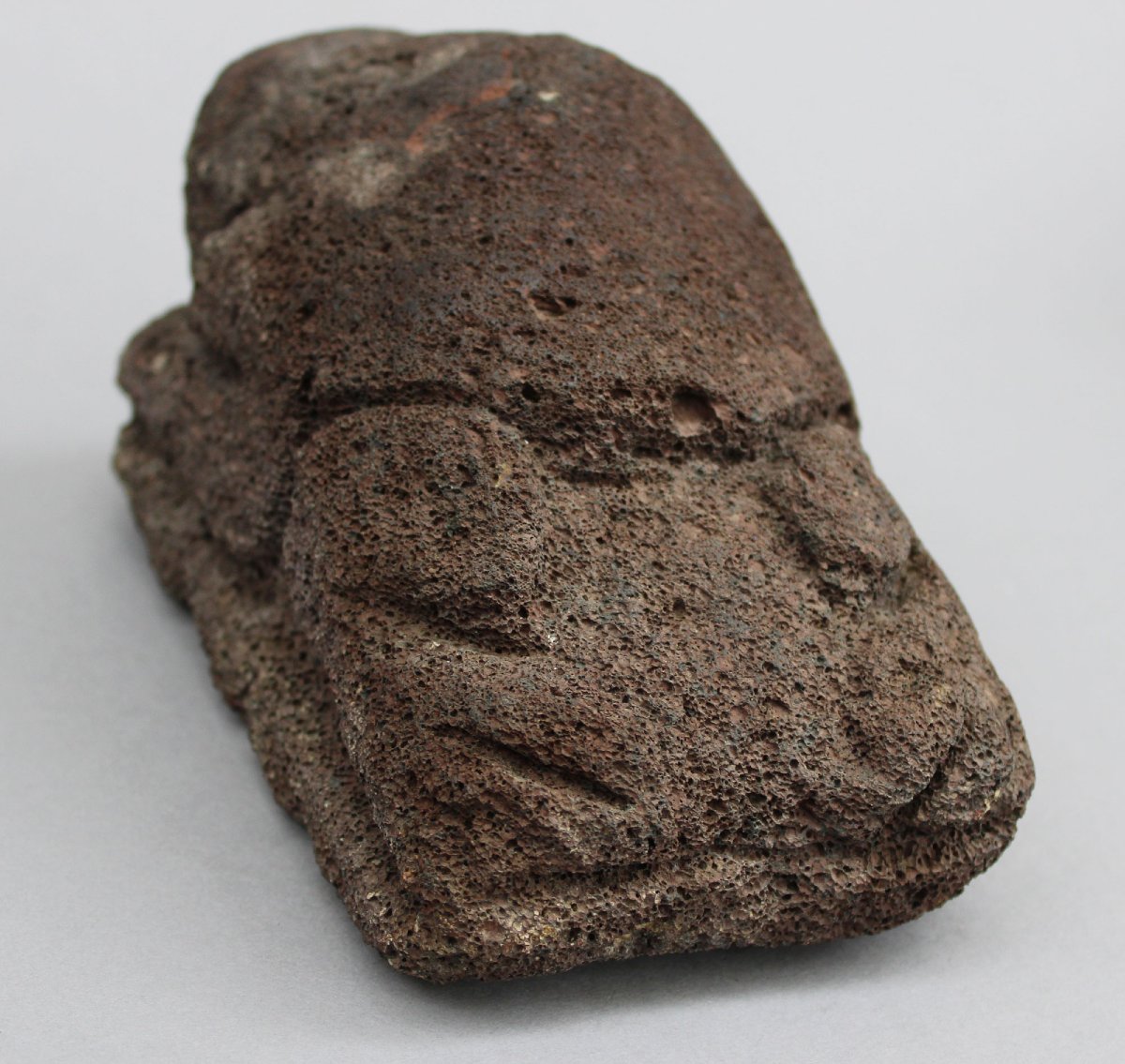 Sculpture Précolombienne en Pierre Volcanique en Forme de Grenouille, Mésoamérique, -photo-1