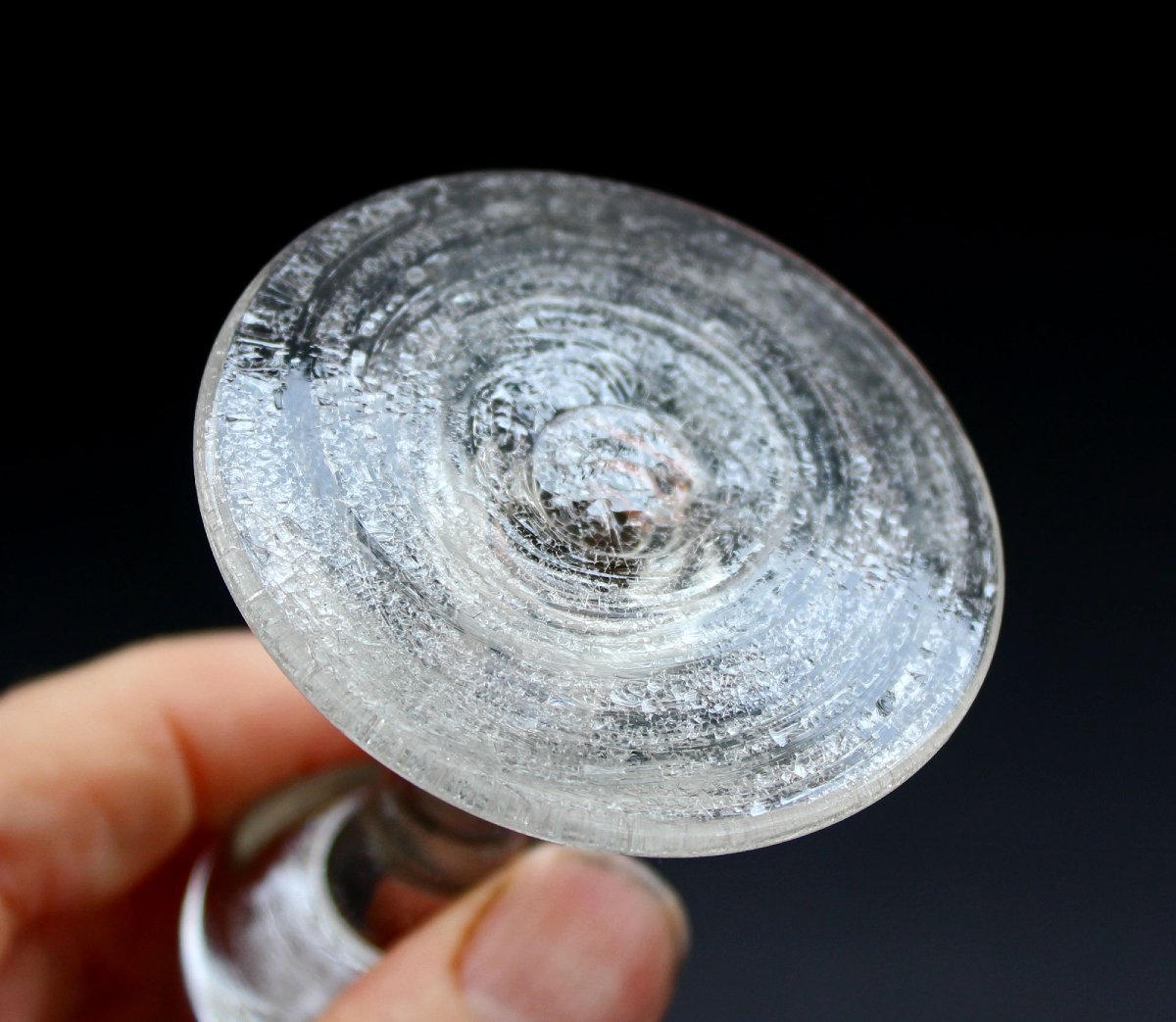 Set Of Five Late 18th–early 19th C Continental Glass Cordial / Dram Glasses-photo-3