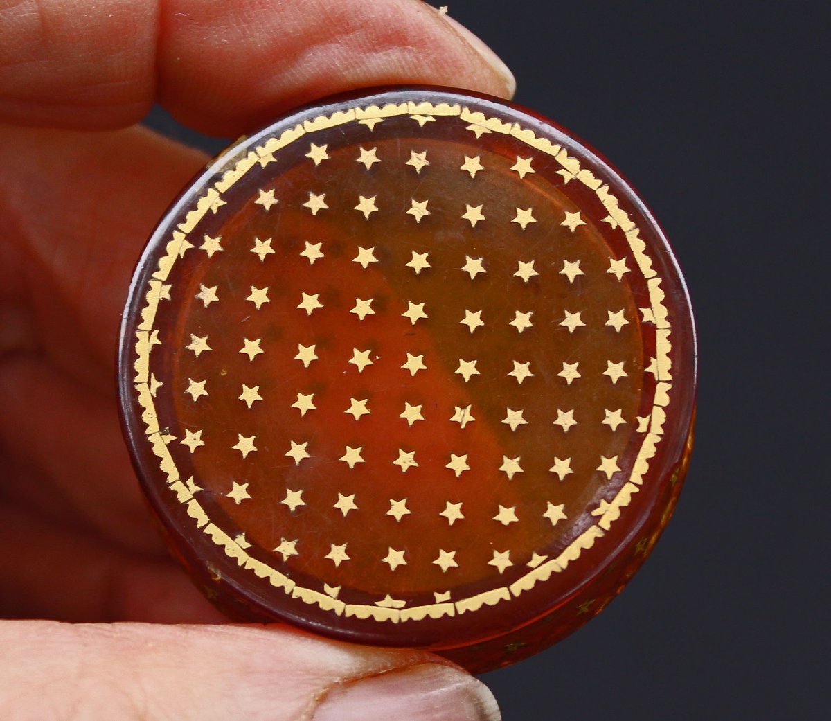 Antique French Piqué Tortoiseshell Patch Box-photo-3