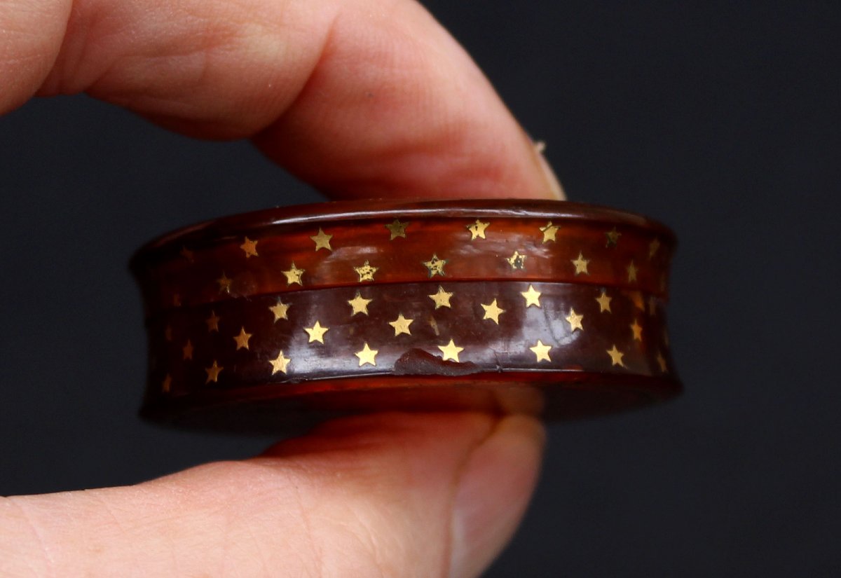 Antique French Piqué Tortoiseshell Patch Box-photo-4