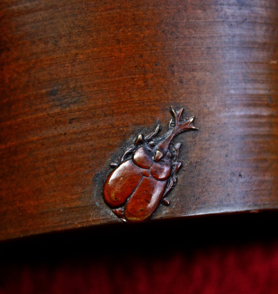 Pair Antique Japanese Meiji Bronze Vases With Mixed-metal Birds & Insects, 19th Century-photo-2