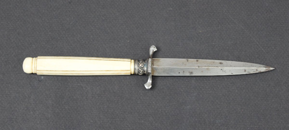 Antique French Ivory “dague De Vertu” / Female Self-defense Stiletto, 19th Century-photo-2