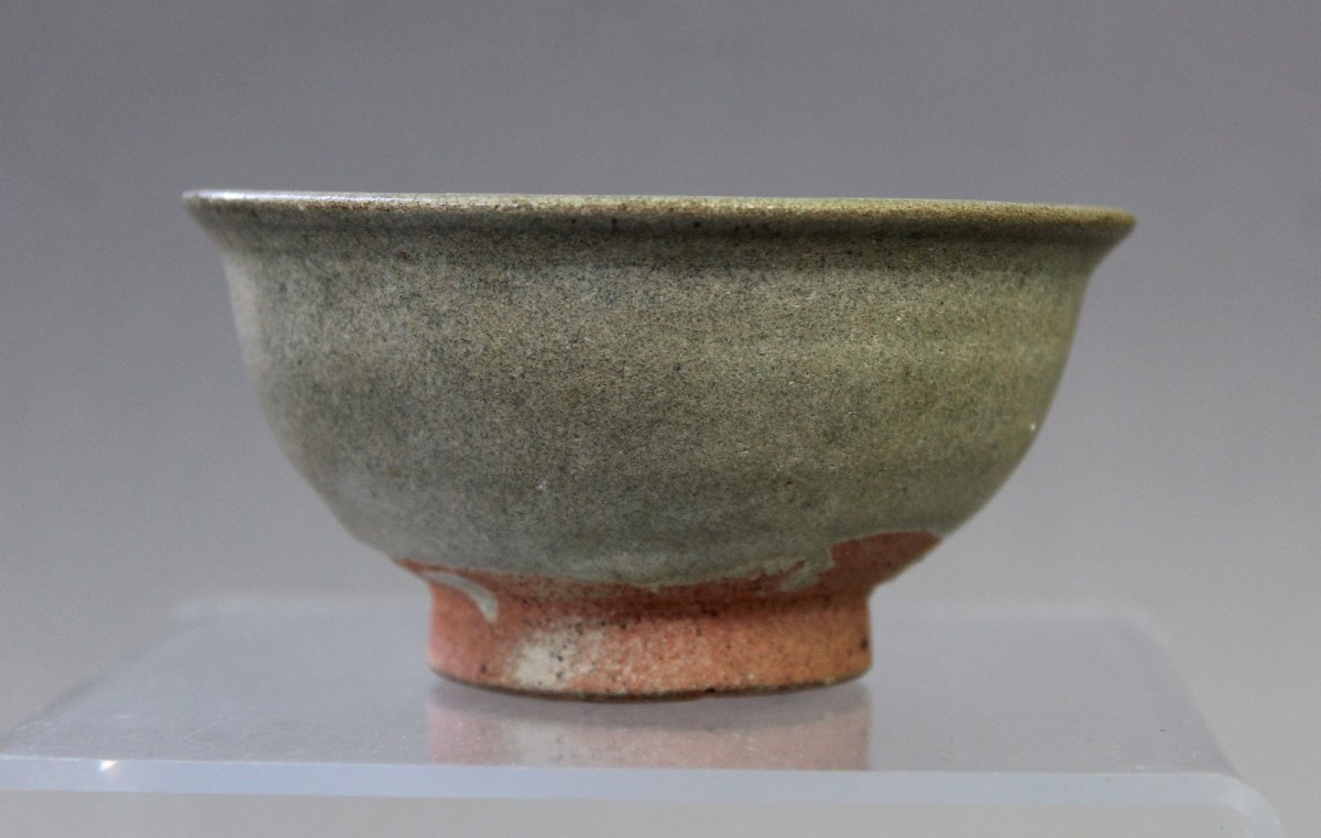 Antique Sukhothai Glazed Ceramic Bowl 14th - 16th Century-photo-3