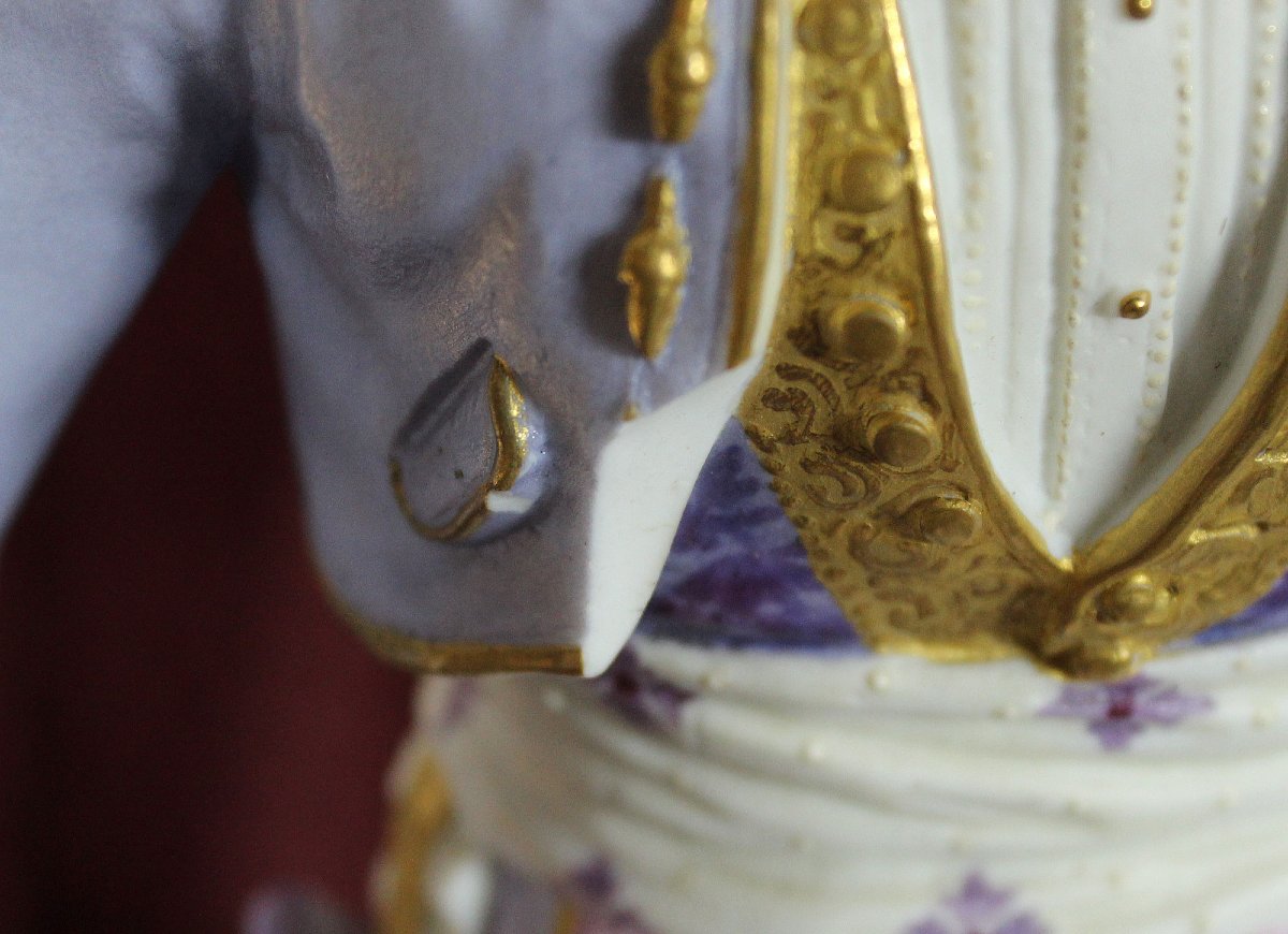 Paire Ancienne en Porcelaine Biscuit Française Vion & Baury – Danseurs Espagnols, 45 cm, XIXᵉ S-photo-8