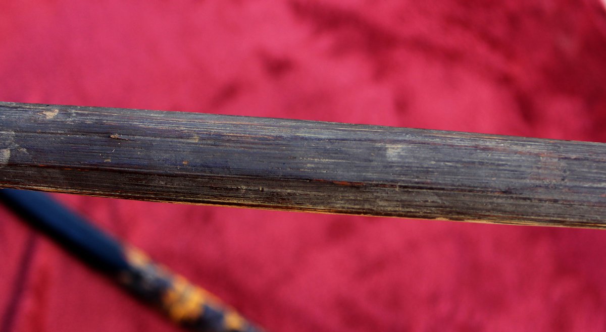 Épée Cérémonielle Vietnamienne Ancienne en Bois Laqué, Dynastie Nguyễn, XIXe-photo-3