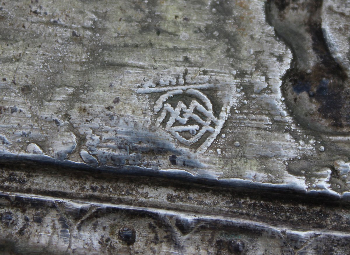 Antique Silver-plated Repoussé Metal Plaque – Thoroughbred Horse, Equestrian Subject, Circa 1900-photo-1