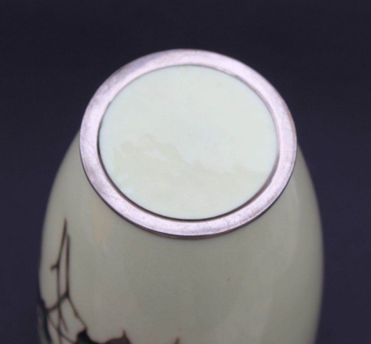 Antique Japanese Cloisonné Vase With Bird And Flower Decoration, Ando Workshop, Meiji-taisho Period-photo-2