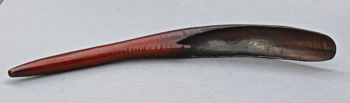 Antique African Horn Spoon Or Ladle, Probably Ethiopian, Beautiful Patina, 35 Cm-photo-3