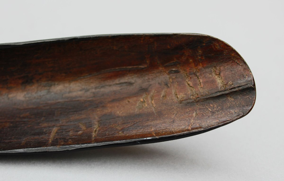 Antique African Horn Spoon Or Ladle, Probably Ethiopian, Beautiful Patina, 35 Cm-photo-4