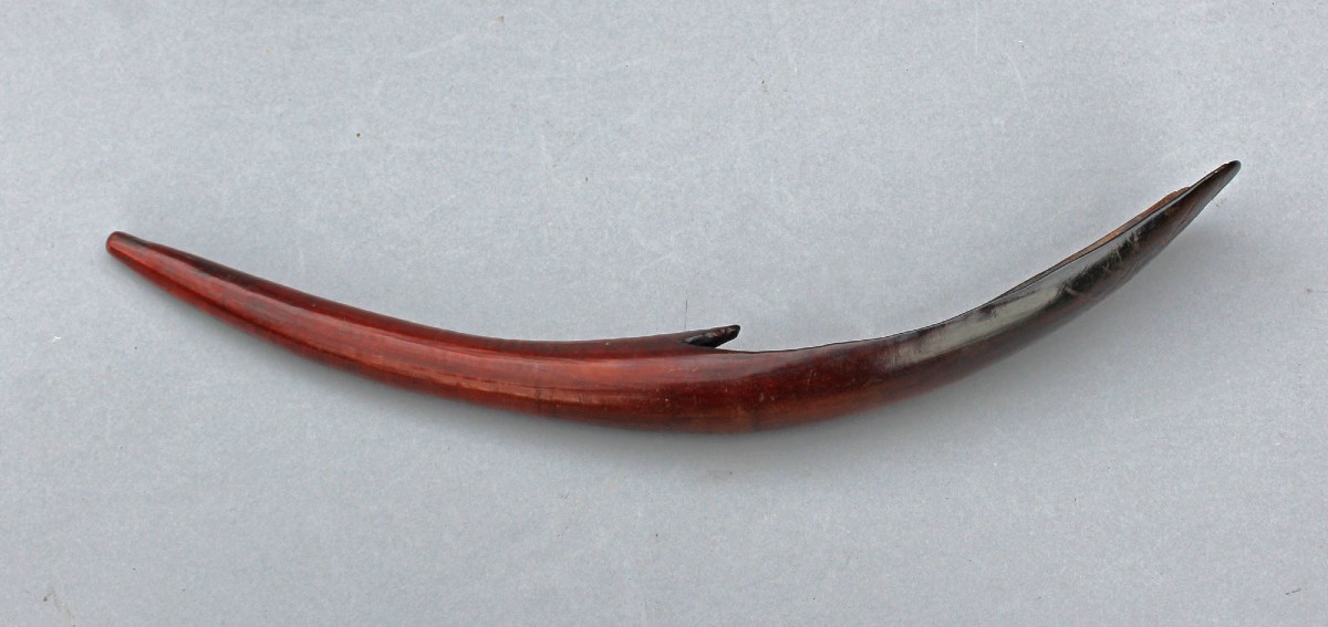 Antique African Horn Spoon Or Ladle, Probably Ethiopian, Beautiful Patina, 35 Cm