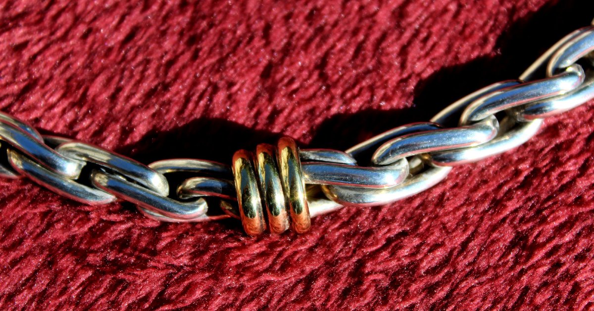 Collier Ancien TANE Mexique Argent Massif et Vermeil, Acapulco 1997, 160g-photo-3