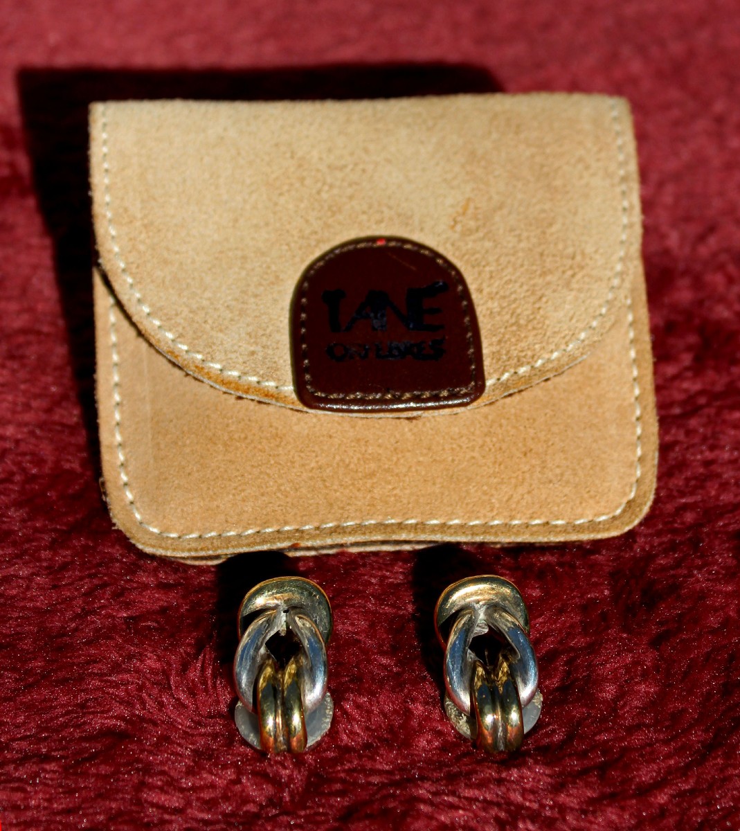 Boucles d’Oreilles Vintage TANE Mexique Argent Massif et Vermeil, Acapulco 1997