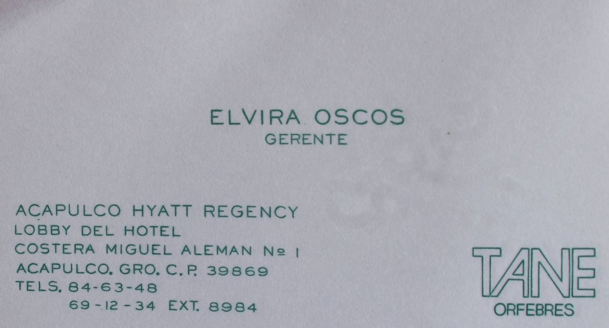 Boucles d’oreilles TANE vintage en argent sterling (.925) avec onyx noir, Mexique, datées 1997-photo-3