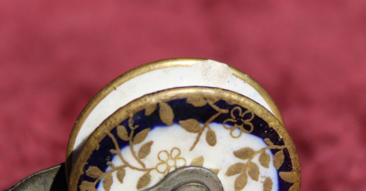 Antique French Porcelain Ceiling Light Counterweight Pulley, Sevres Style, C19th-photo-4