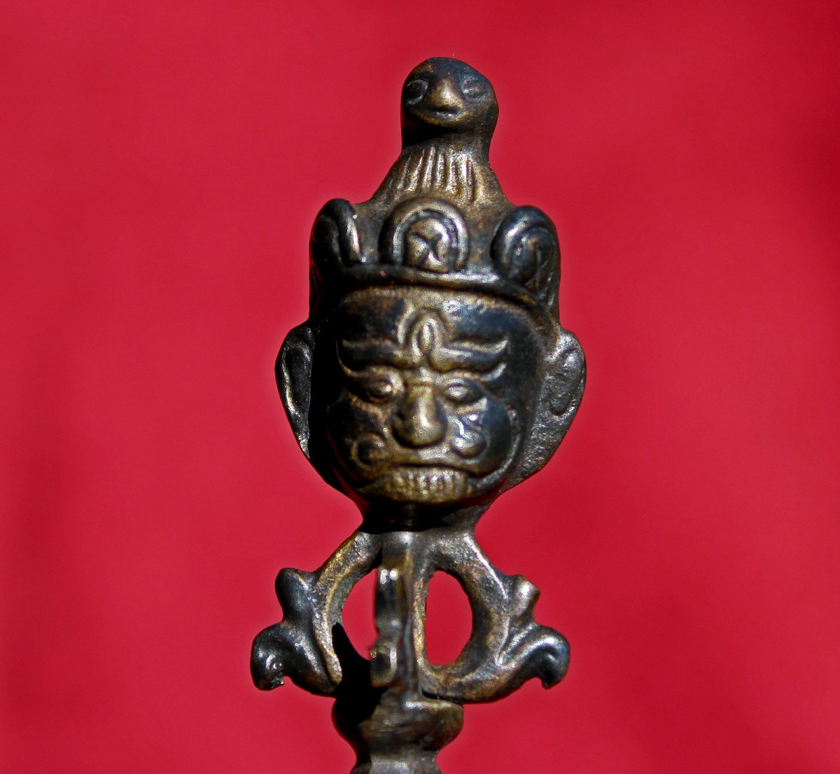 Phurba (Kila) Bouddhiste Himalayen Tibétain en Bronze Ancien, Petite Taille Rare, XIXe Siècle-photo-2