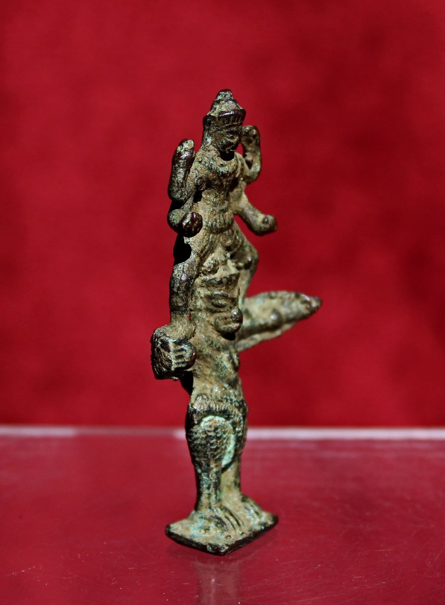 Vishnu Sur Garuda Khmer Ancien En Bronze, Angkor Wat, XIIe Siècle-photo-3