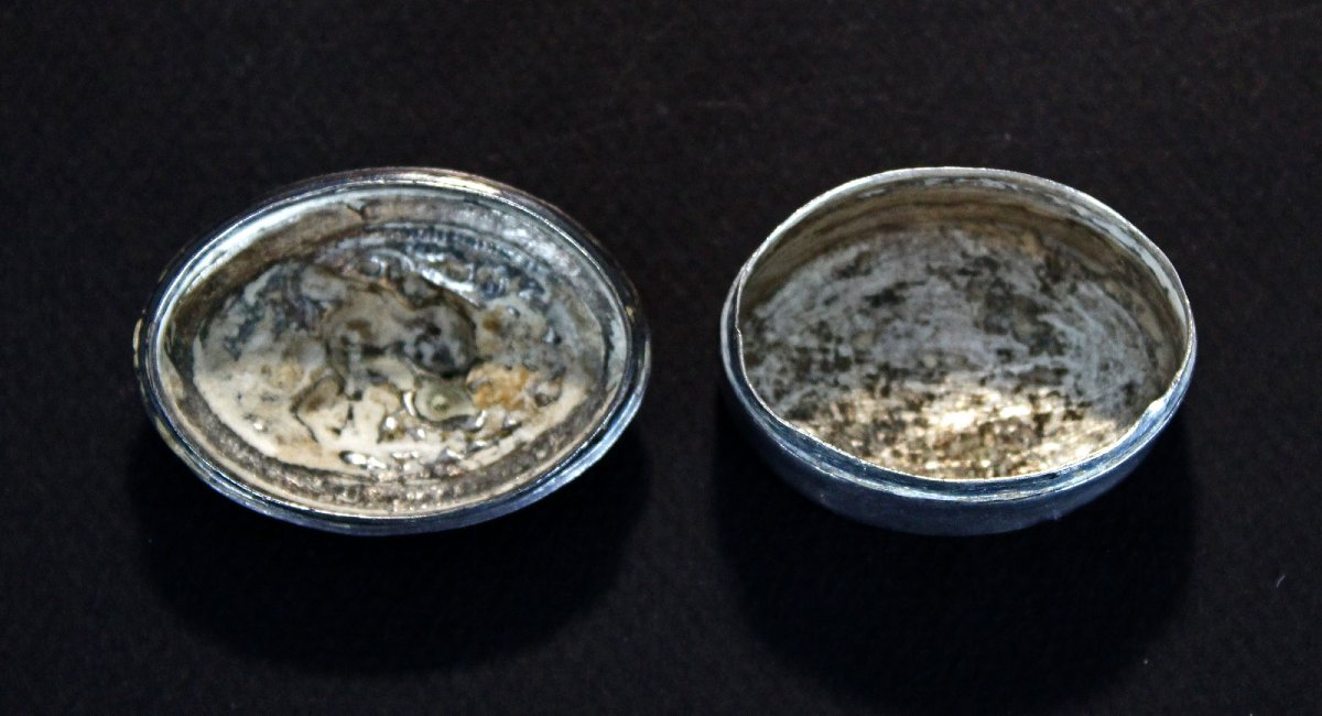 Boîte à Chaux de Bétel Cambodgienne Khmer en Argent Massif, XIXe Siècle Lion Singa-photo-4