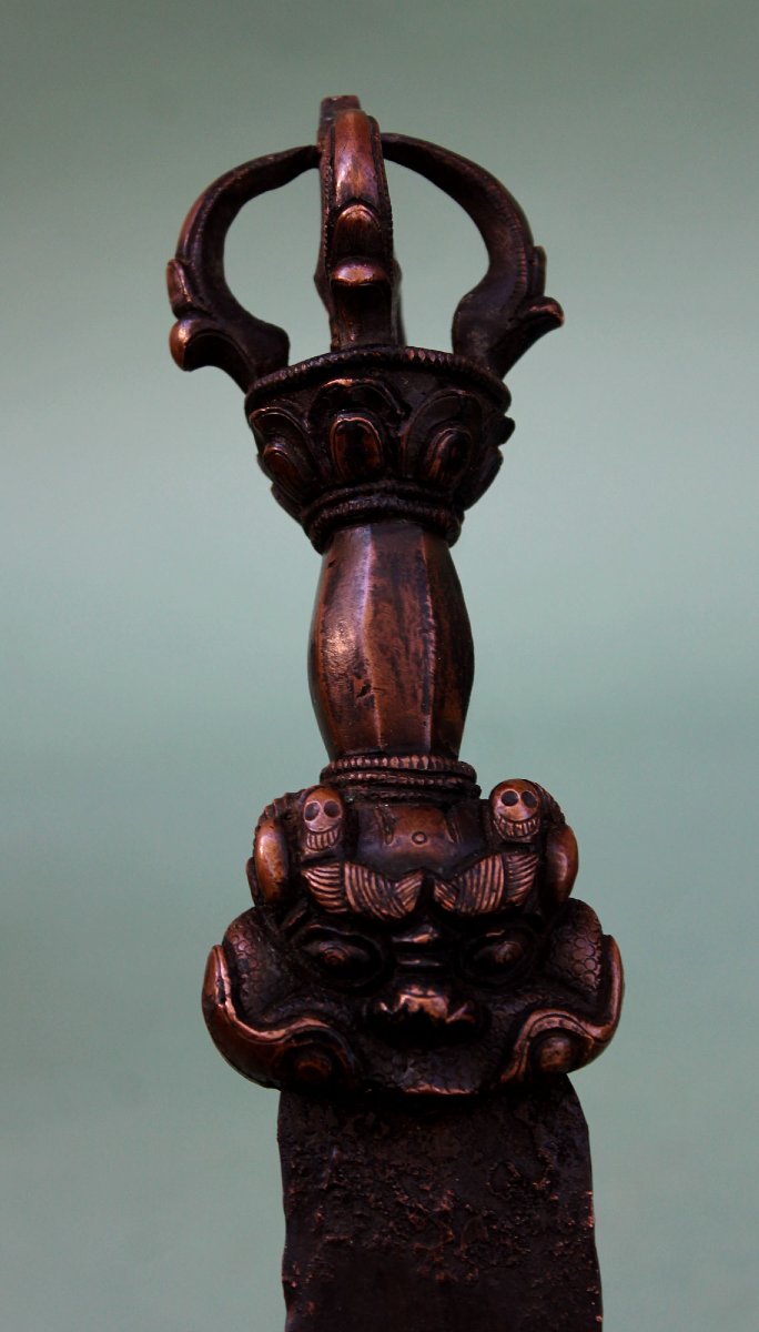 Antique Tibetan Buddhist Ritual Flame Sword Khadga Manjushri -photo-4